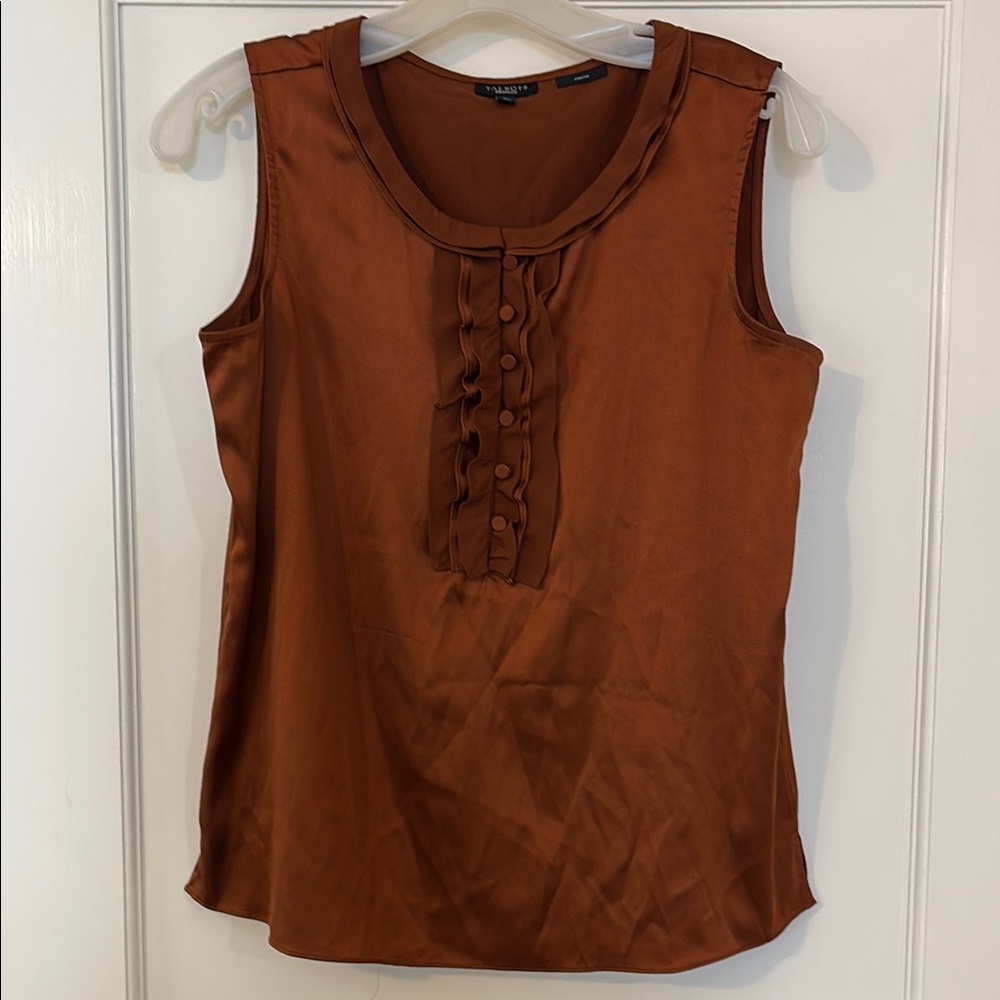 Silk Sleeveless Blouse, Size 2